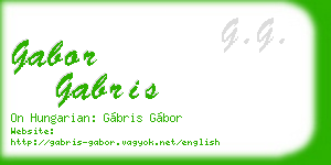 gabor gabris business card